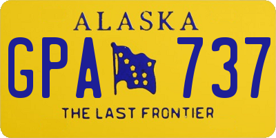 AK license plate GPA737