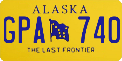 AK license plate GPA740