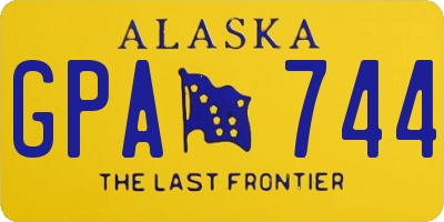AK license plate GPA744