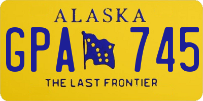 AK license plate GPA745