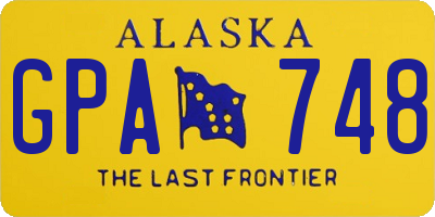 AK license plate GPA748