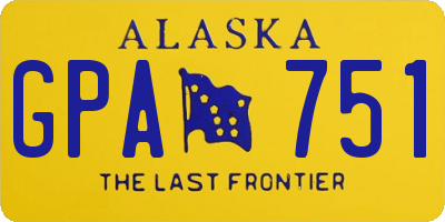 AK license plate GPA751
