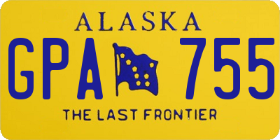 AK license plate GPA755