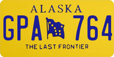 AK license plate GPA764