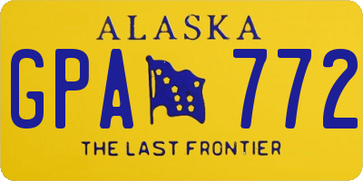 AK license plate GPA772