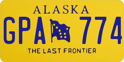 AK license plate GPA774