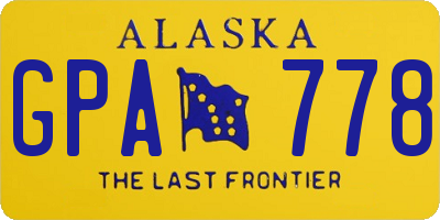AK license plate GPA778