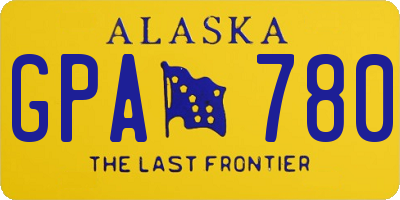 AK license plate GPA780