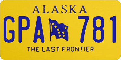 AK license plate GPA781