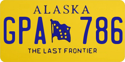 AK license plate GPA786