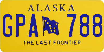 AK license plate GPA788