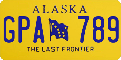 AK license plate GPA789