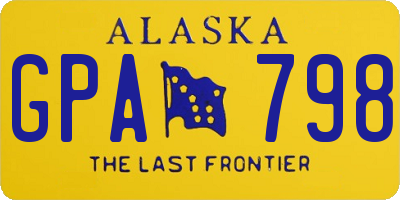 AK license plate GPA798