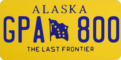 AK license plate GPA800