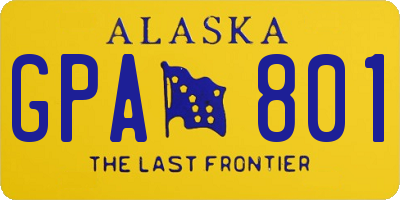 AK license plate GPA801