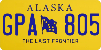 AK license plate GPA805