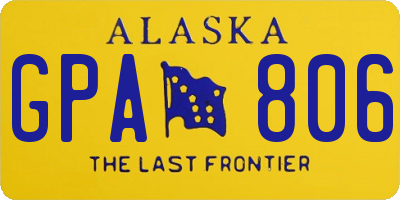 AK license plate GPA806