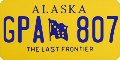 AK license plate GPA807