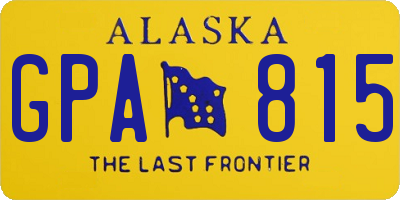 AK license plate GPA815
