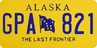AK license plate GPA821
