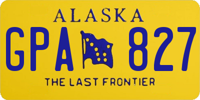 AK license plate GPA827