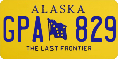 AK license plate GPA829