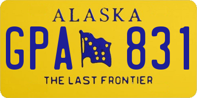 AK license plate GPA831