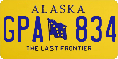 AK license plate GPA834