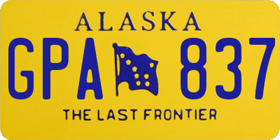 AK license plate GPA837