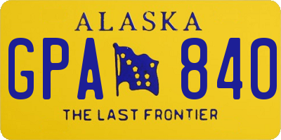 AK license plate GPA840