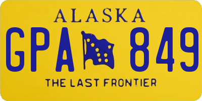 AK license plate GPA849