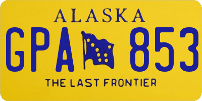AK license plate GPA853