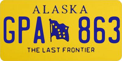 AK license plate GPA863
