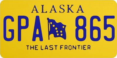 AK license plate GPA865