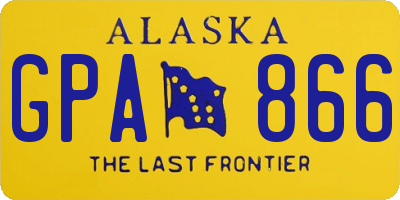 AK license plate GPA866
