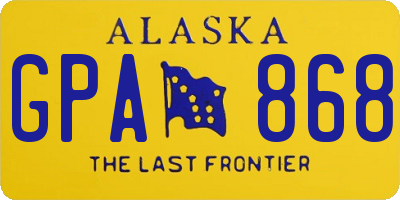 AK license plate GPA868