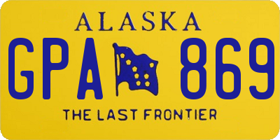 AK license plate GPA869