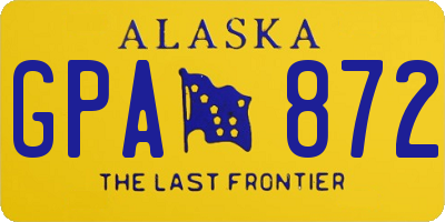 AK license plate GPA872