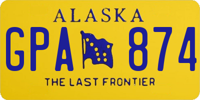 AK license plate GPA874