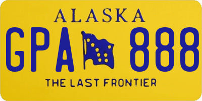 AK license plate GPA888