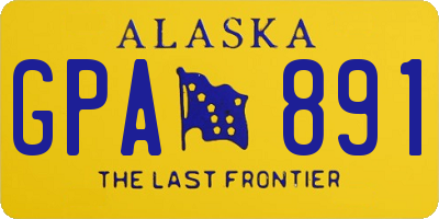 AK license plate GPA891