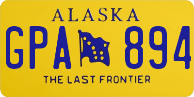 AK license plate GPA894