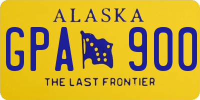 AK license plate GPA900