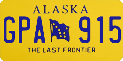 AK license plate GPA915