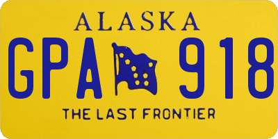 AK license plate GPA918