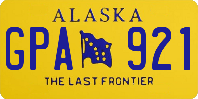 AK license plate GPA921