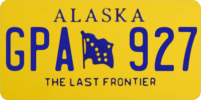 AK license plate GPA927