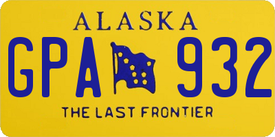 AK license plate GPA932
