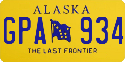 AK license plate GPA934