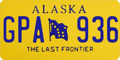 AK license plate GPA936